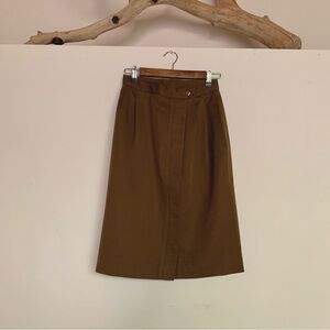 Vintage High Waist Button Front Skirt